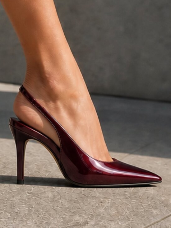 Steve Madden Shoes - Steve Madden Reyes Pointy Slingback Pumps Cherry Pearl US Size 7